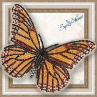 Набор для вышивки бисером бабочки «Данаида Монарх»